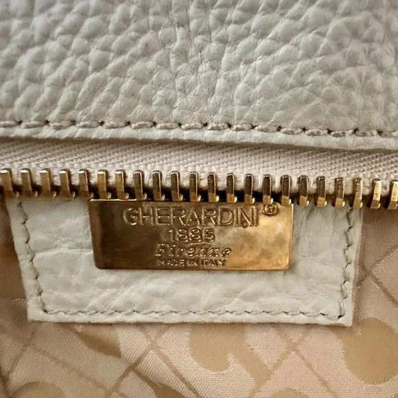 Gherardini 1885 Firenze Italian Pebbled Leather Tote Bag - Picture 9 of 13